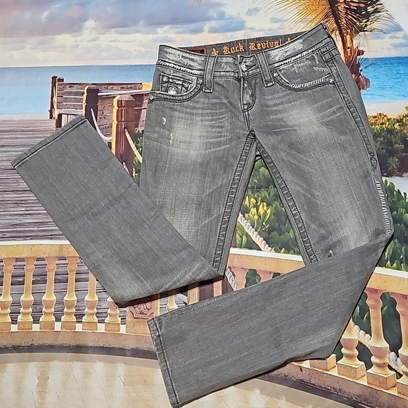 Rock Revival Straight Jeans Size 26 - Picture 1 of 7